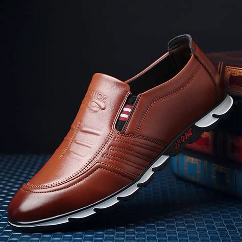 AODLEE Fashion Men Casual Leather Shoes 2019 Sneakers Men Loafers Soft Driving Shoes Mens Shoes ...