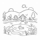 Lake Coloring Pages sketch template