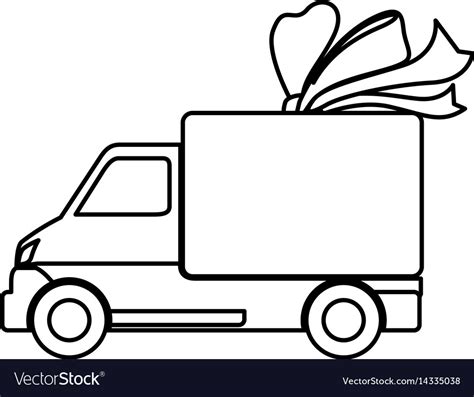 Delivery truck vehicle Royalty Free Vector Image