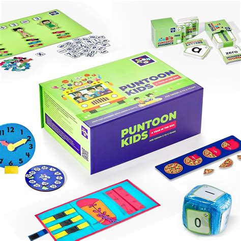 Buy PunToon Learning & Activity Box for 5-6 Year Kids Toddlers, Educational Gifting Toy Three ...