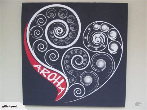 AROHA CANVAS KIWIANA NZ | Nz art, Art and craft design, Maori art