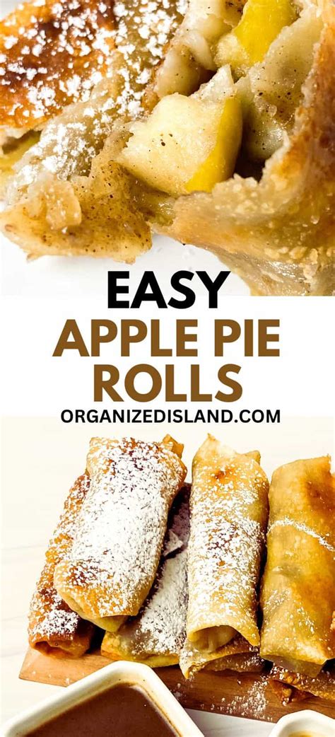 Apple Pie Rolls with Caramel Sauce - Organized Island