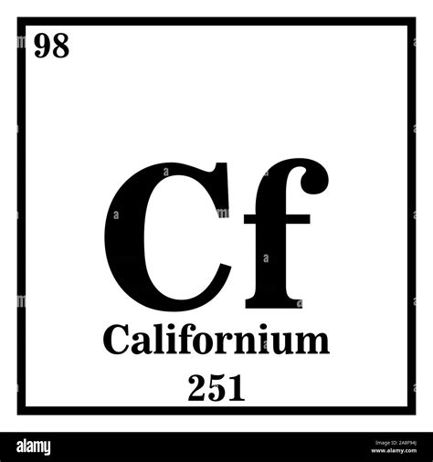 Californium Periodic Table of the Elements Vector illustration eps 10 ...