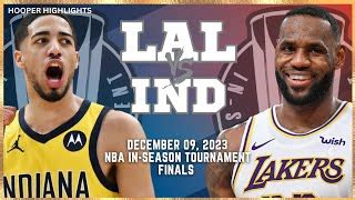 Video LA Lakers – Indiana. Highlights (Basketball. NBA) / 10 December ...