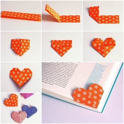 Wonderful DIY Unique Origami Heart Bookmark