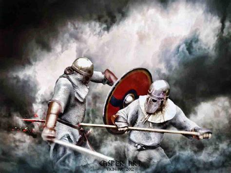 Vikings fight by thecasperart on DeviantArt