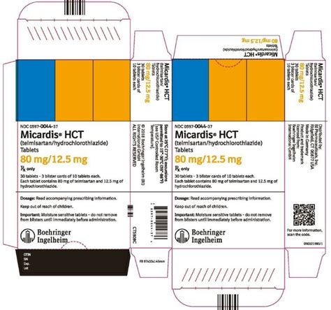 Micardis HCT - FDA prescribing information, side effects and uses