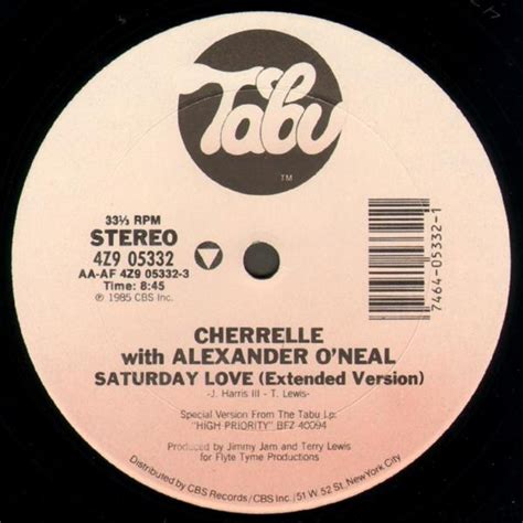 Cherrelle With Alexander O'Neal - Saturday Love (1985, Pitman Pressing ...