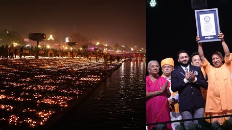 Ayodhya sets Guinness World record by lighting over 22 lakh diyas ...