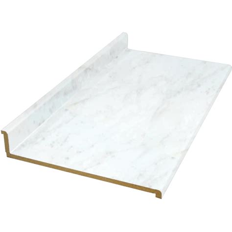 Shop VTI Fine Laminate Countertops Wilsonart 8-ft White Carrara-Fine Velvet Texture Straight ...