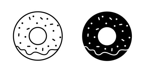 conjunto de iconos de donut negro 2743516 Vector en Vecteezy