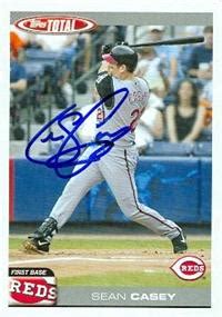 Sean Casey autographed Baseball Card (Cincinnati Reds) 2004 Topps Total ...