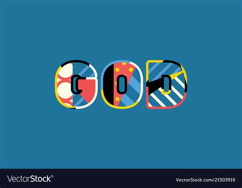 God concept word art Royalty Free Vector Image