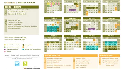 Term Dates & Holiday Breaks - Anne Hill International School