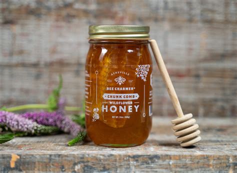 Wildflower Honeycomb Jar - Asheville Bee Charmer