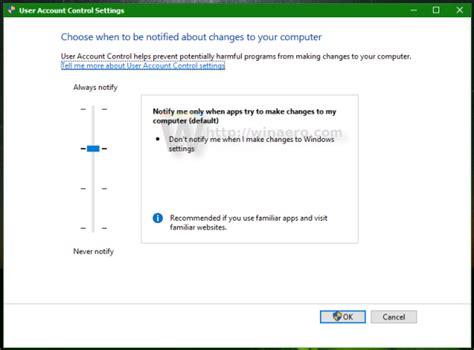 How to change UAC settings in Windows 10