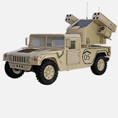 Humvee Military M1097 Avenger 1991 - 3D Model by podshyvalov