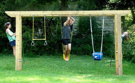 1000+ images about swingset on Pinterest | Backyard hammock, Railway sleepers and Jungle gym ...