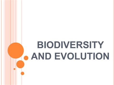 Biodiversity and evolution | PPT