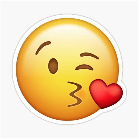 "Blow Kiss Emoji" Sticker by edenmatt | Redbubble