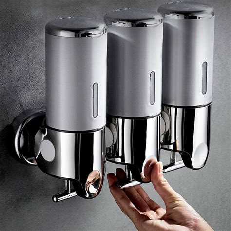 Free 2-day shipping. Buy Shampoo Dispensers Wall Mount 1/2/3 Chamber,Locking Design ,Liquid Soap ...