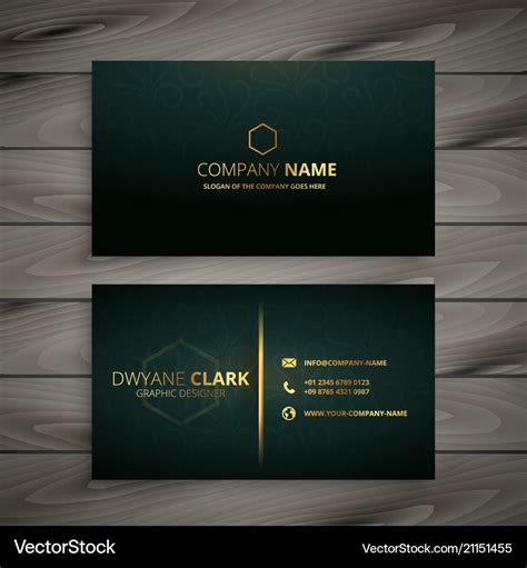 Premium elegant business card template Royalty Free Vector