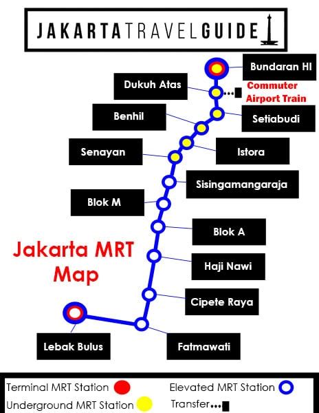 Jakarta MRT Map - Jakarta Travel Guide