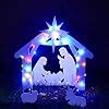 Amazon.com: JAZIPO Large Nativity Scene Outdoor, Weather-Resistant ...