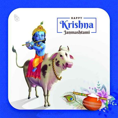 Happy Krishna Janmashtami 2023 Wishes with Lord Krishna Images | SocialStatusDP.com | Krishna ...