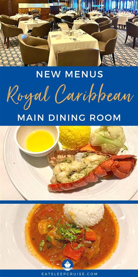 NEW! Royal Caribbean Main Dining Room Menus 1 - EatSleepCruise.com