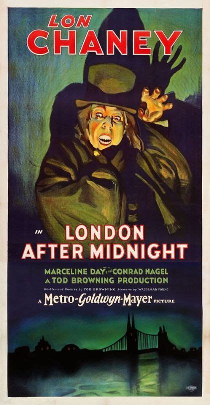 lon chaney, london after midnight, movie poster, horror movies | Old ...