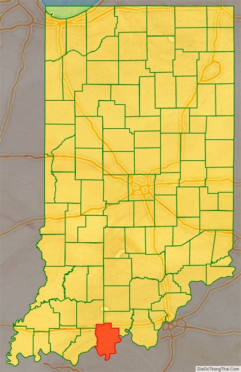 Map of Perry County, Indiana - Thong Thai Real