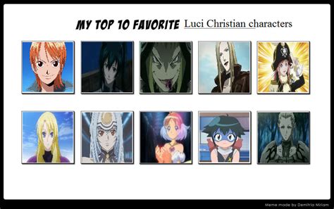 My Top 10 Luci Christian characters by JasonPictures on DeviantArt