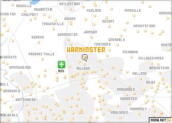 Warminster (United States - USA) map - nona.net