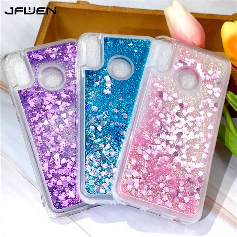 Y6 2019 Phone Cases For Huawei Y6 Pro 2019 Case Liquid Glitter Quicksand Silicone Back Cover For ...