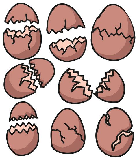 Vector Broken Eggs Cartoon Style Set 172663 Vector Art at Vecteezy