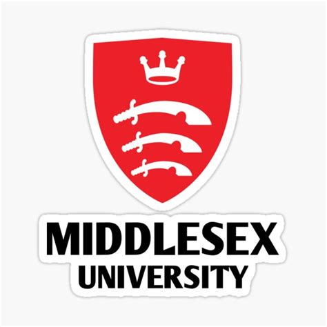 "middlesex university london word and logo" Sticker for Sale by Darazshop | Redbubble