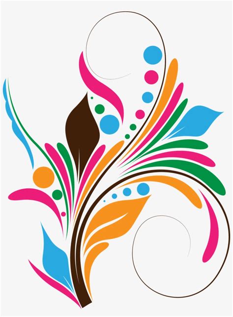 Download Free Coreldraw Tutorials - Colorful Floral Design Png PNG ...