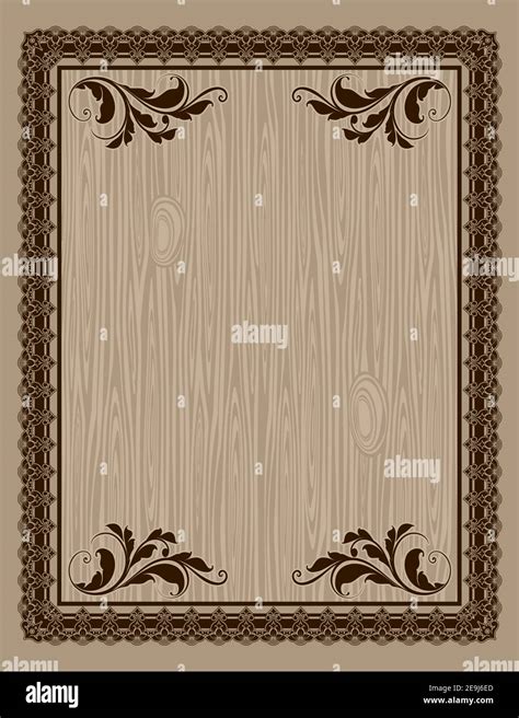 Decorative background with elegant border and patterns. Vintage ...