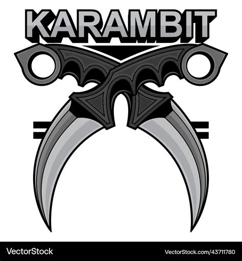 Karambit knife logo Royalty Free Vector Image - VectorStock