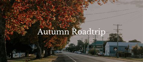 An Autumn Road Trip - The New England Highway — Stay in the Bush