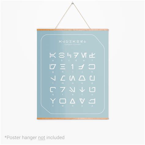 AUREBESH ALPHABET | POSTER PRINT