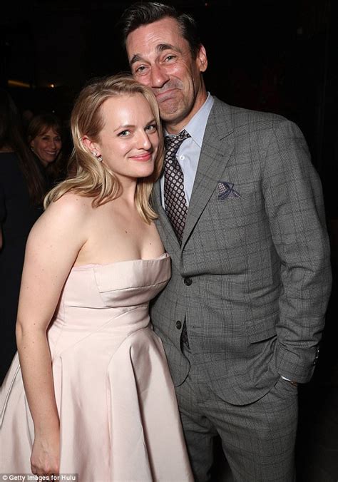 Jon Hamm hugs Elisabeth Moss at Hulu party after Emmy win | Daily Mail Online