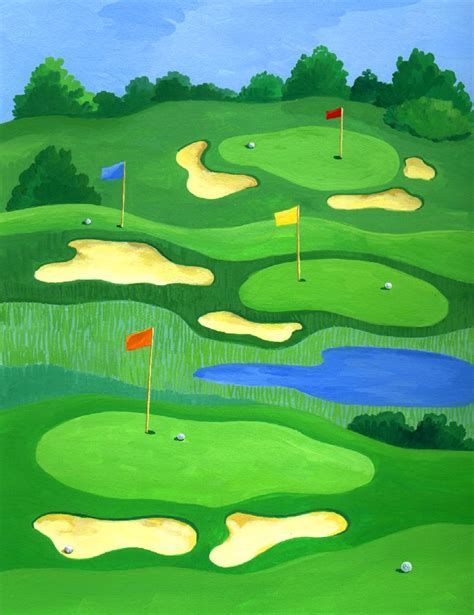 children's art golf | The Golf Theme, like all of Aikman Design's art, can be supplemented ...