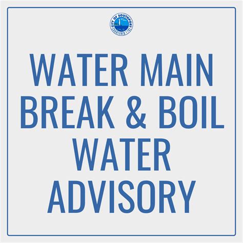 Water Main Break & Boil Water Advisory - City of Southport