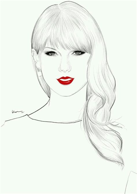 Pin by Kwang T. on Taylor Swift Fan Art | Taylor swift drawing, Sketches, Celebrity drawings