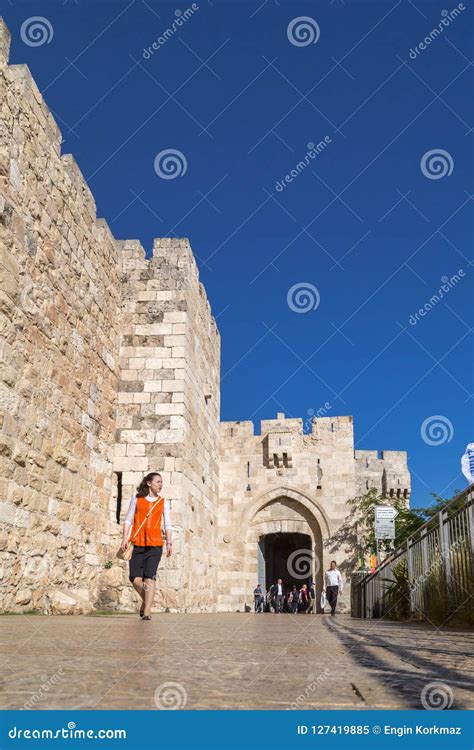 Jaffa Gate, Jerusale, Israel Editorial Image - Image of destination, fortress: 127419885