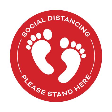 Social Distancing - Please Stand Here | Light Floor Sticker