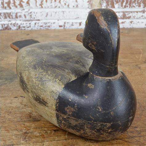 Antique Carved Bluebill Duck Decoy | Chairish