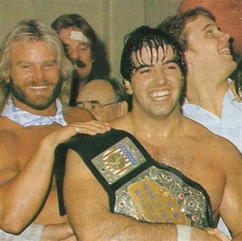 Stan Lane, AWA World Champion Rick Martel, Curt Hennig and Blackjack ...